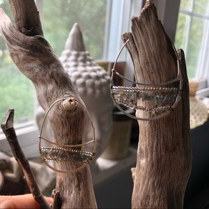 Labradorite earrings Anthropologie like new